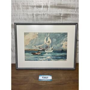 Winslow Homer “Sloop Nassau” Framed Art